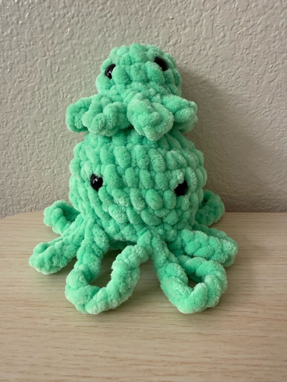 Plush Stacked Octopus Plushie in Mint